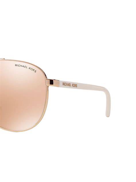 rose gold aviators michael kors|michael kors pilot women's sunglasses.